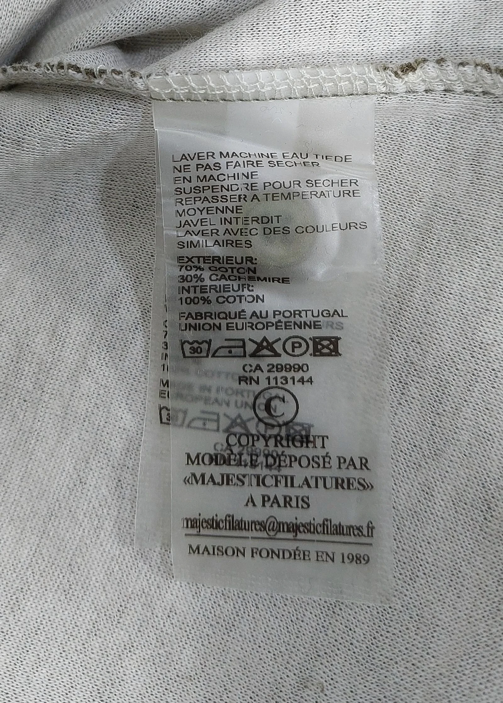 Camisa de manga larga con bolsillo Majestic Filatures - marrón claro L – photo 4